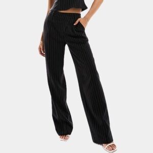 Black Pinstripe Women's Pants